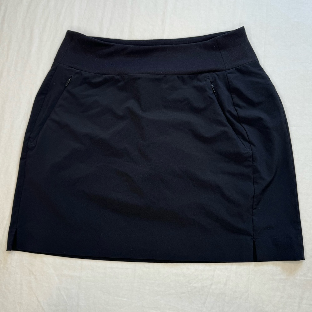 Athleta Soho Skort Size 2 High Rise Performance Pull On Black Athletic Skirt